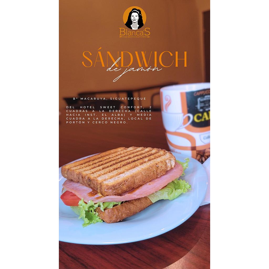 SANDWICH DE JAMON Y QUESO
